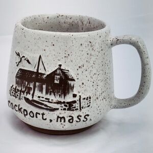 Onion River Pottery Rockport Massachusetts Coffee Tea Mug Cup Speckled Vtg.
